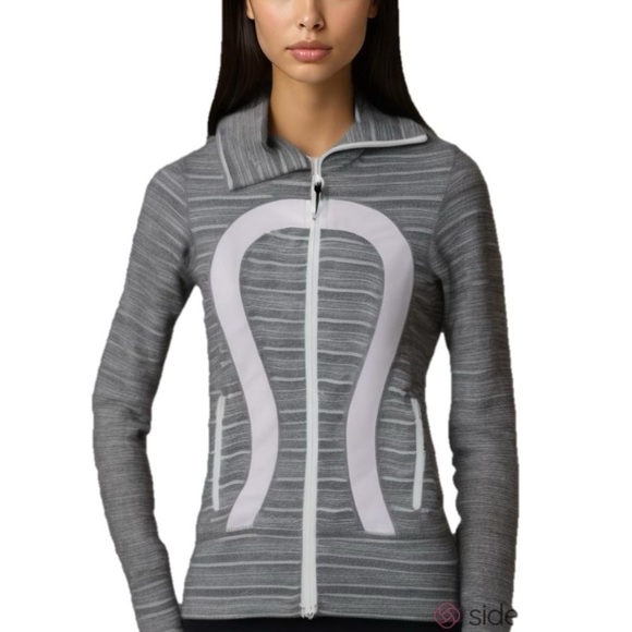 Lululemon Jackets & Blazers - Lululemon Stride Jacket Grey Purple Striped Size 6